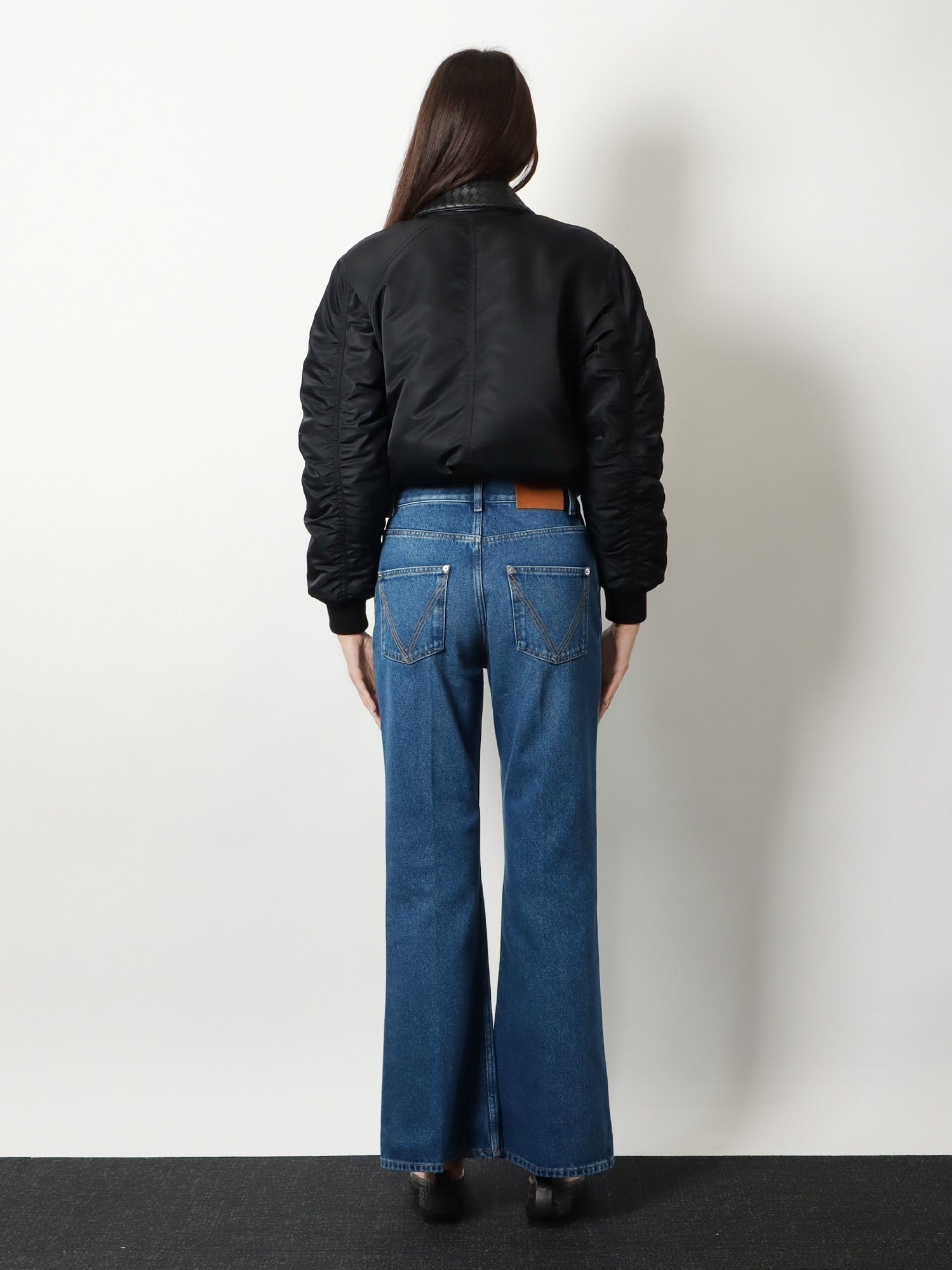 Bottega Veneta Women's Flared Cotton Jeans Blue