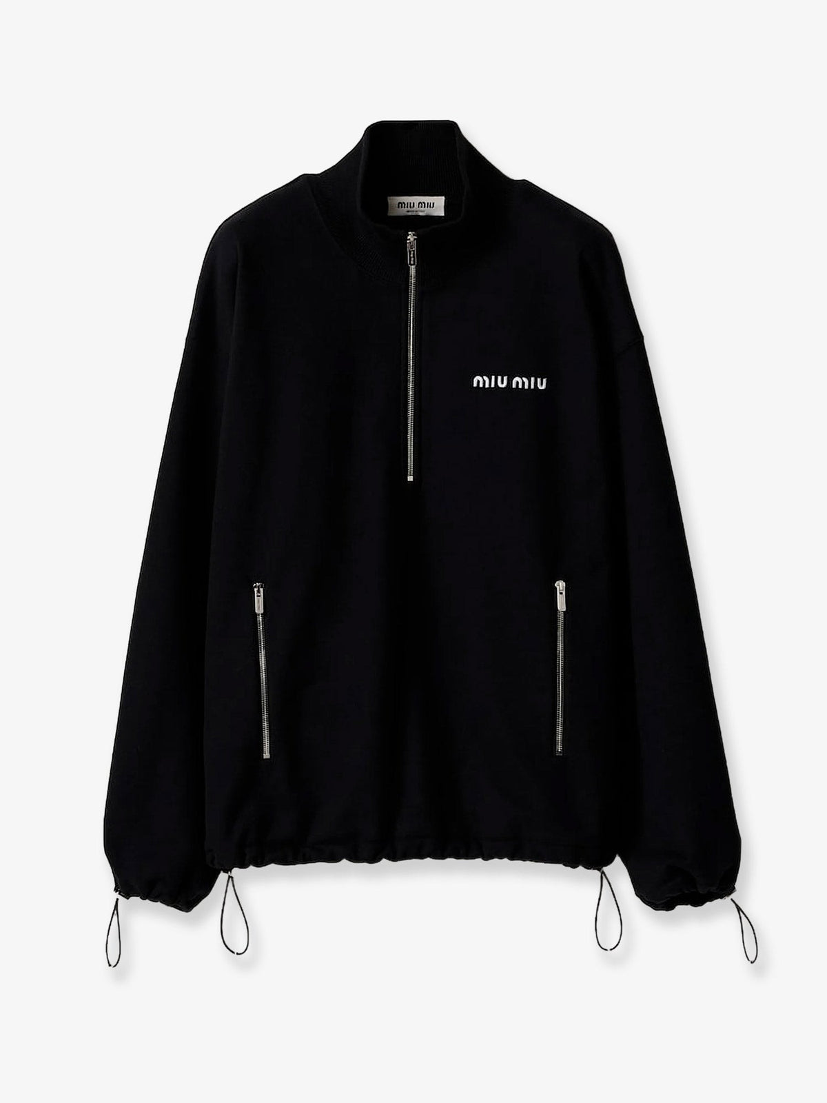 Miu Miu Women's Fleece Sweatshirt Black