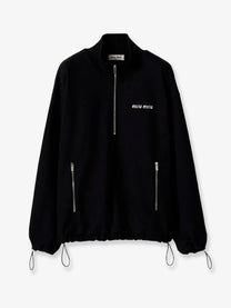 Miu Miu Women's Fleece Sweatshirt Black