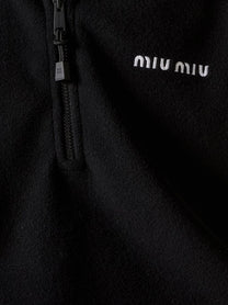 Miu Miu Women's Fleece Sweatshirt Black