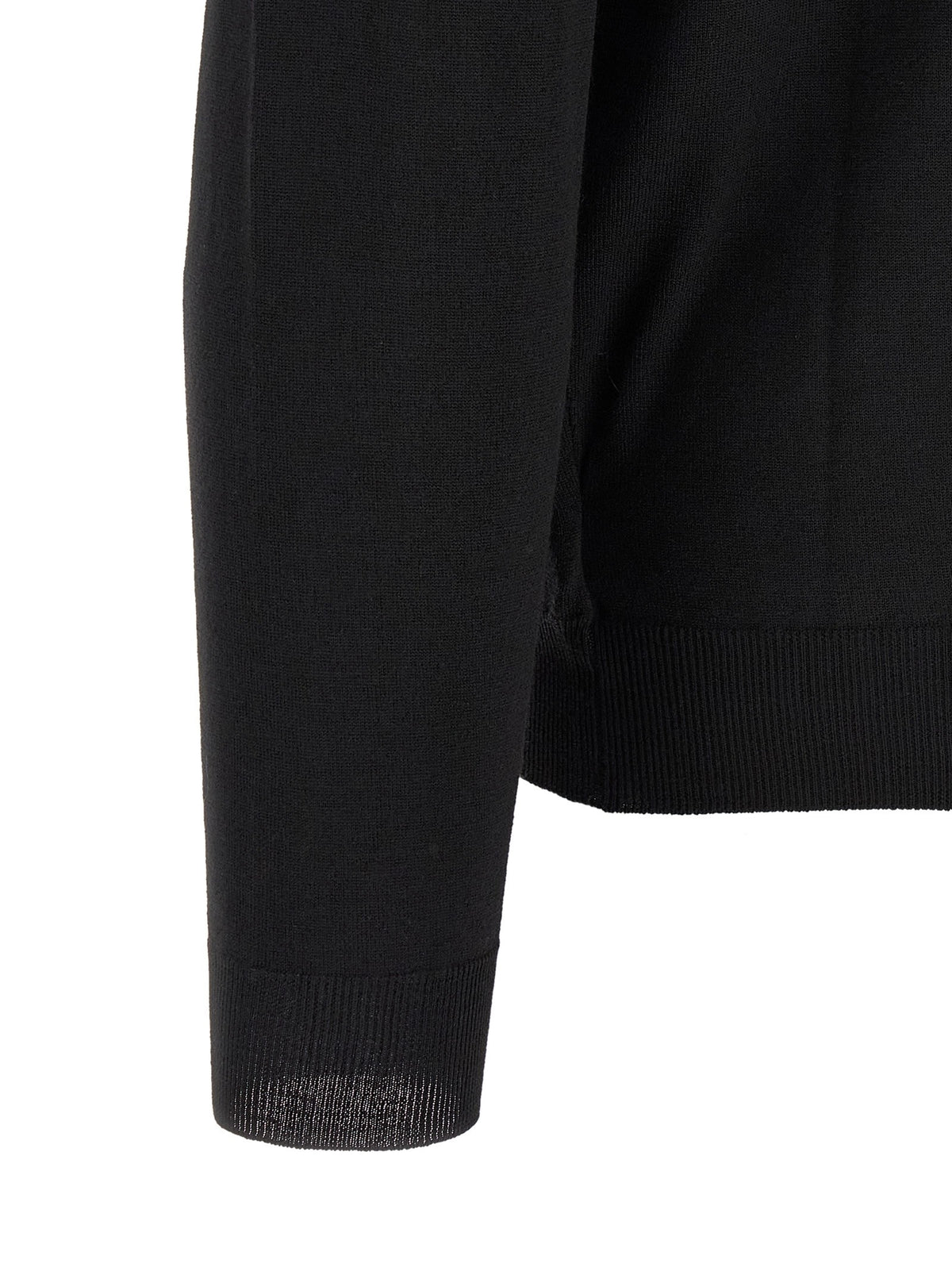 Zanone Flexwool Wool Polo Shirt Black