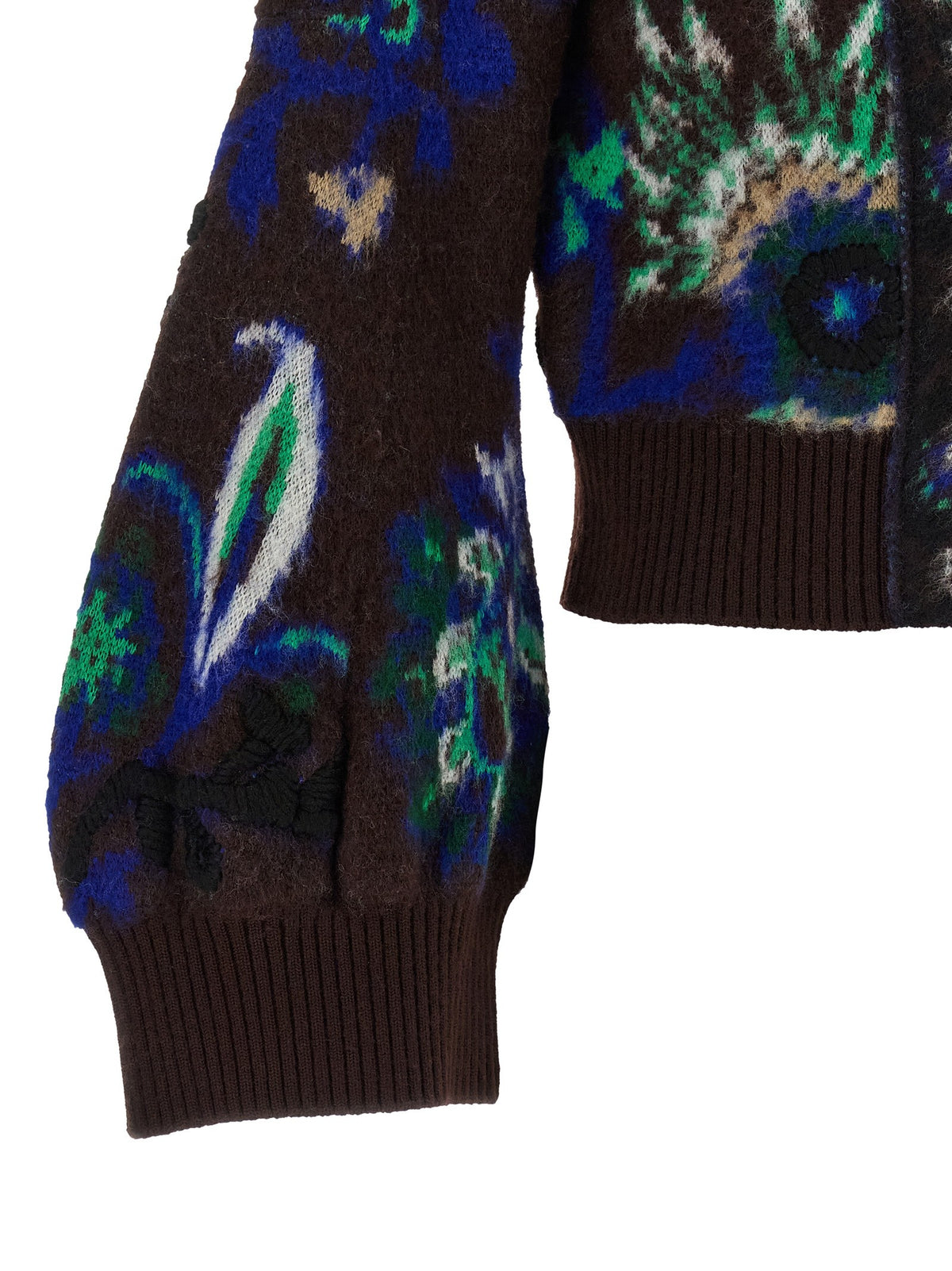 Sacai Floral Jacquard Blouson Brown