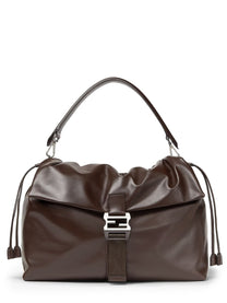 Fendi Unisex Flux Messenger Bag Brown