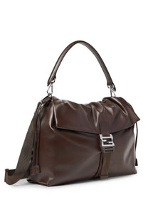 Fendi Unisex Flux Messenger Bag Brown