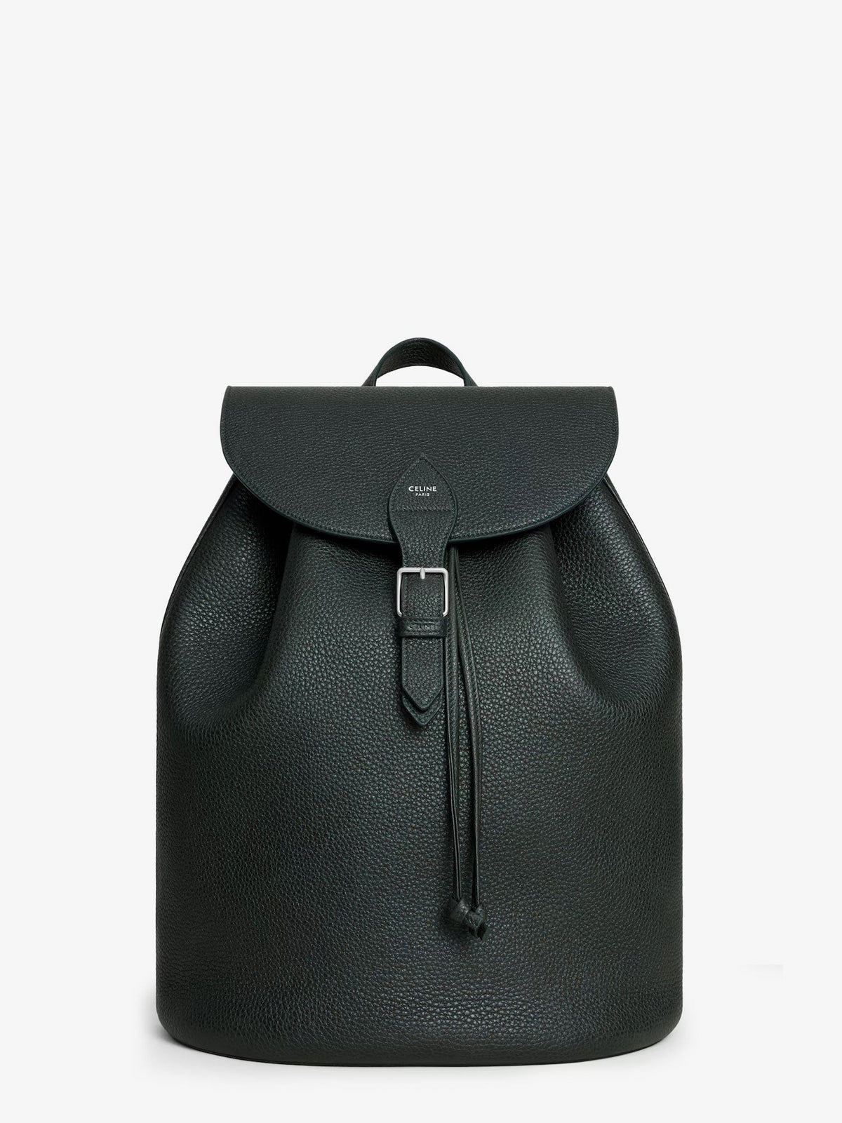 Celine Men's Folco Leather Backpack Black