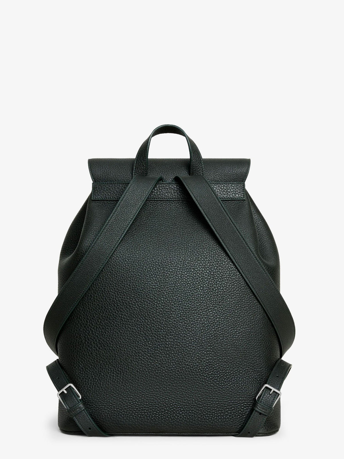 Celine Men's Folco Leather Backpack Black
