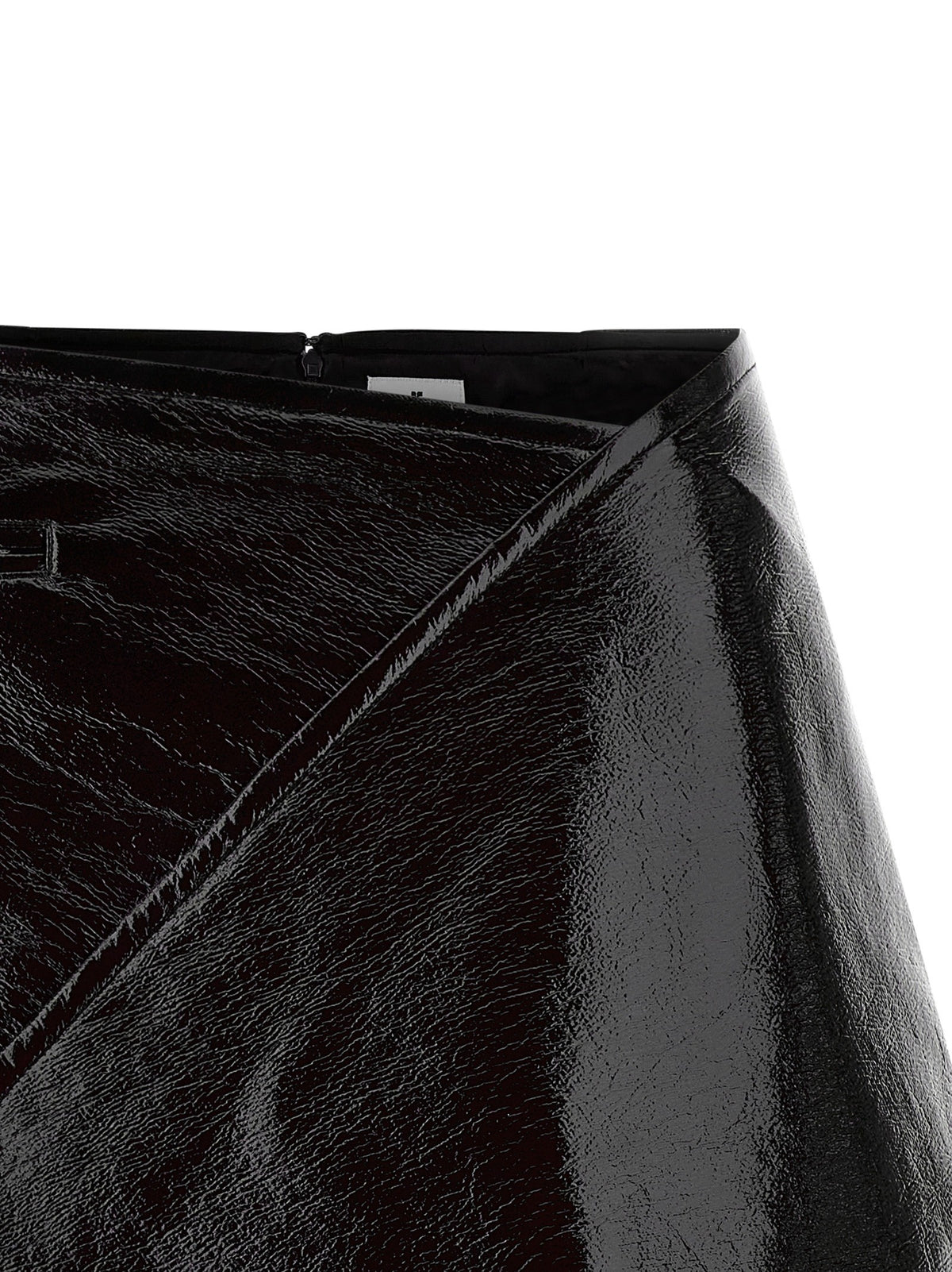 courrèges Fold Vinyl Mini Skirt Black