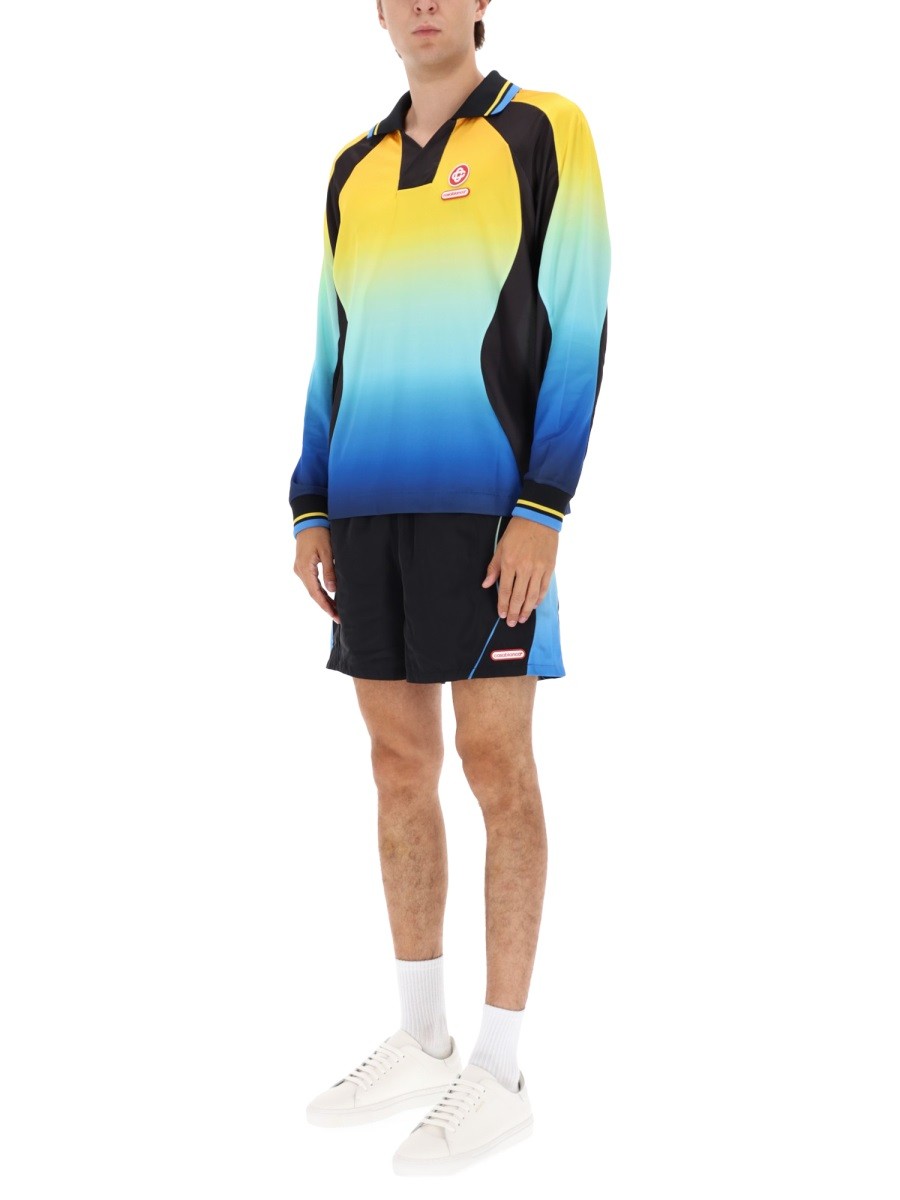 Casablanca Men's Football Windbreaker Shorts Black