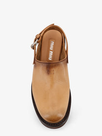 Miu Miu Women's Foule Sabots Brown