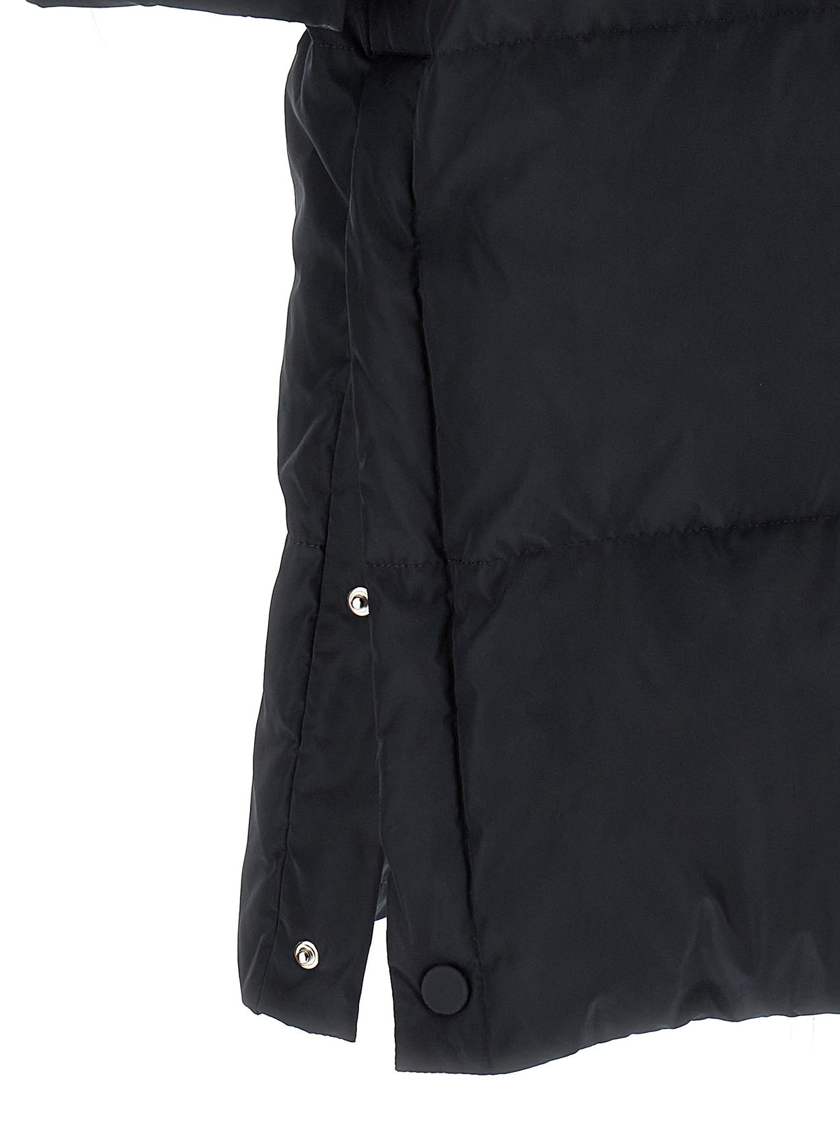 Yves Salomon Army Fox Fur Finishing Down Jacket Black