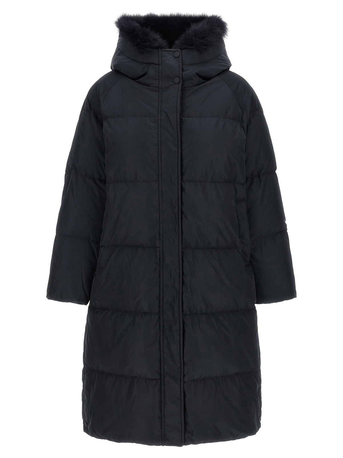 Yves Salomon Army Fox Fur Finishing Down Jacket Black