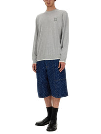 Maison Kitsuné Men's Fox Head Jersey Grey