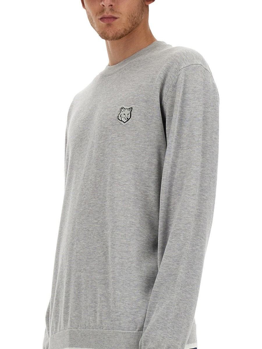 Maison Kitsuné Men's Fox Head Jersey Grey