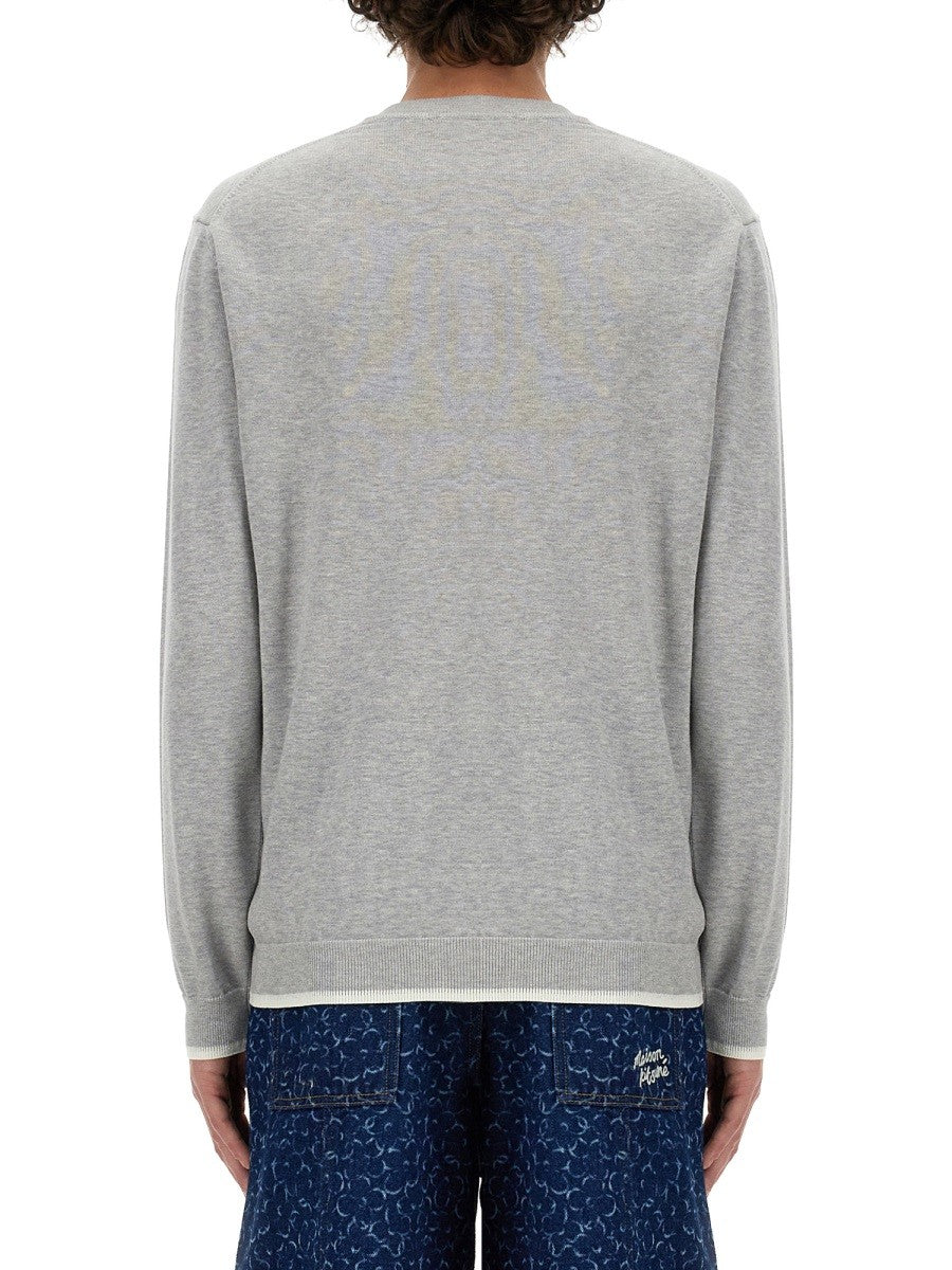 Maison Kitsuné Men's Fox Head Jersey Grey