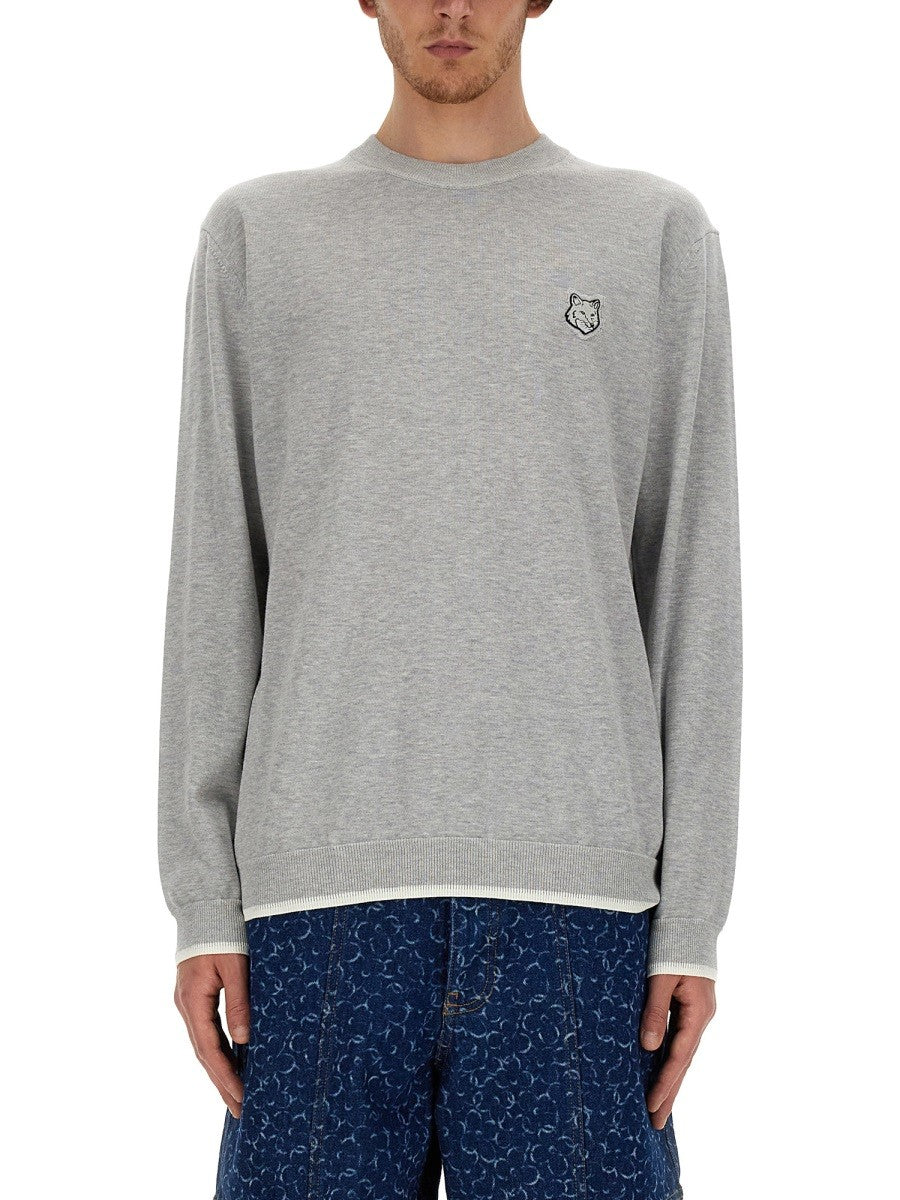 Maison Kitsuné Men's Fox Head Jersey Grey