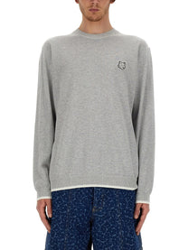 Maison Kitsuné Men's Fox Head Jersey Grey