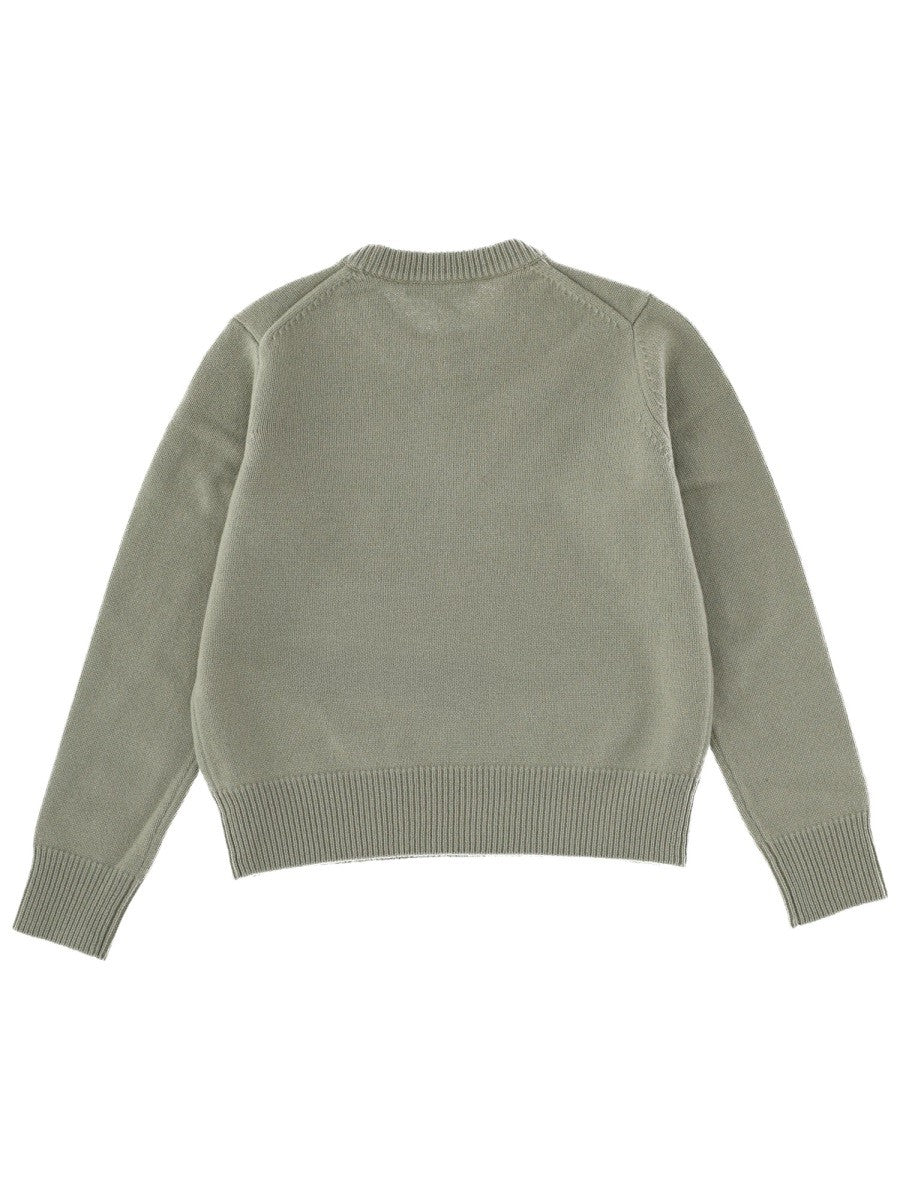 Maison Kitsuné Women's Fox Head Sweater Green