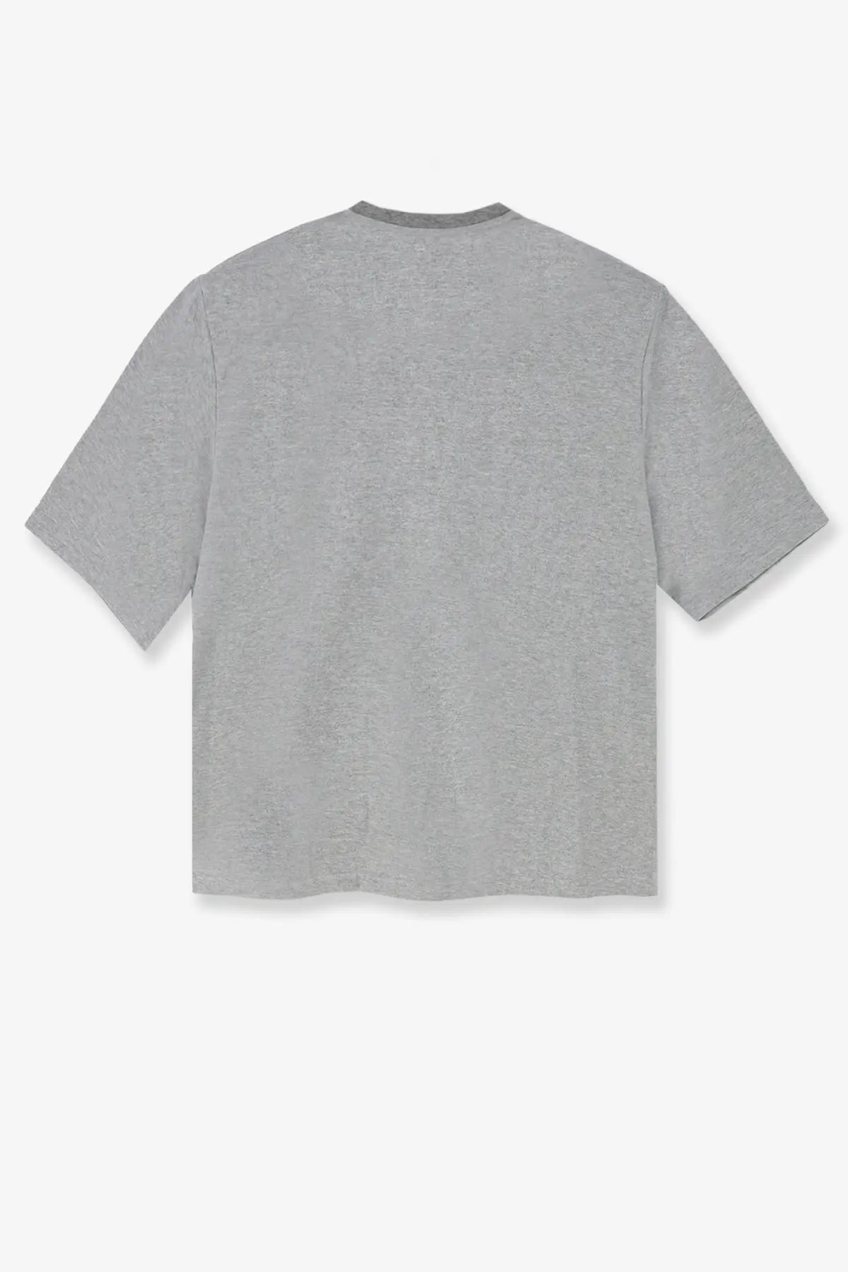 Gray heathered cotton t-shirt with relaxed fit and ribbed crew neckline from the frankie shop women’s collection