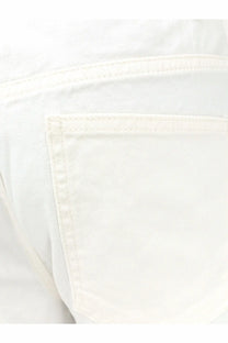 The Frankie Shop women’s nelton denim trousers white back pocket with clean stitching and subtle texture on white denim