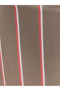 The Frankie Shop women’s peri fluid viscose and silk shirt in brown fabric with red and white vertical stripes
