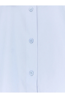 The frankie shop women’s tila organic cotton white shirt with silver buttons for casual wear