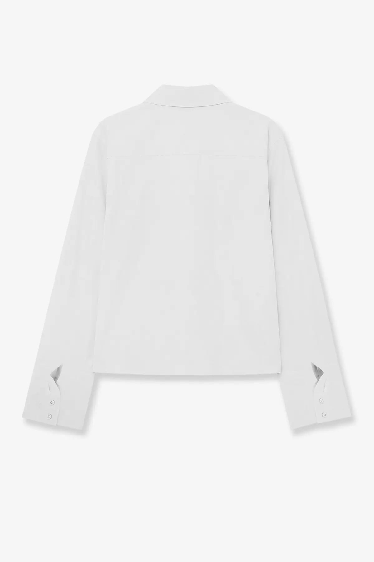 The frankie shop women’s tila organic cotton white blazer with classic collar and buttoned cuffs