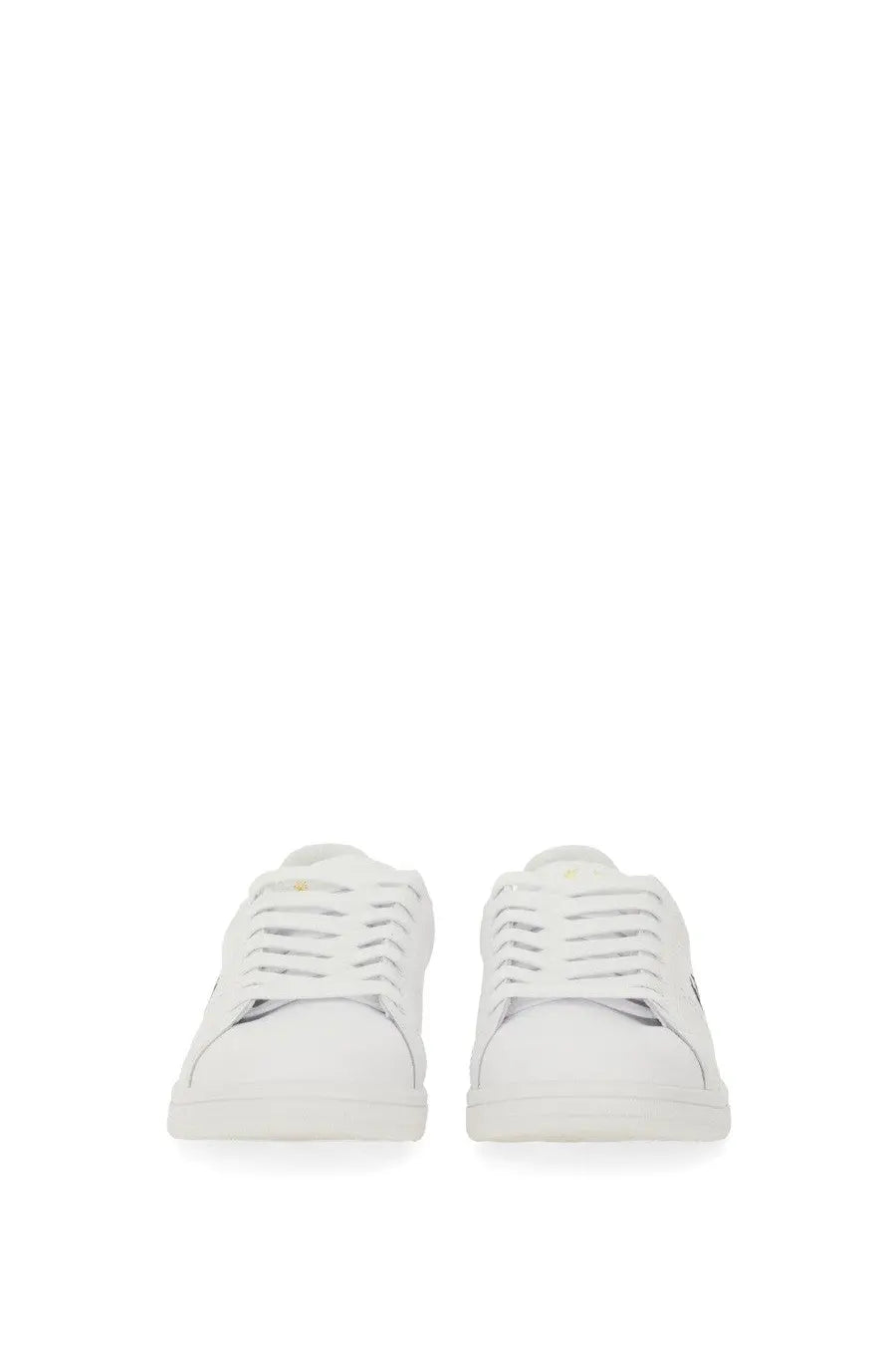 Fred Perry men’s white leather low-top sneaker with clean minimalist design and subtle side branding
