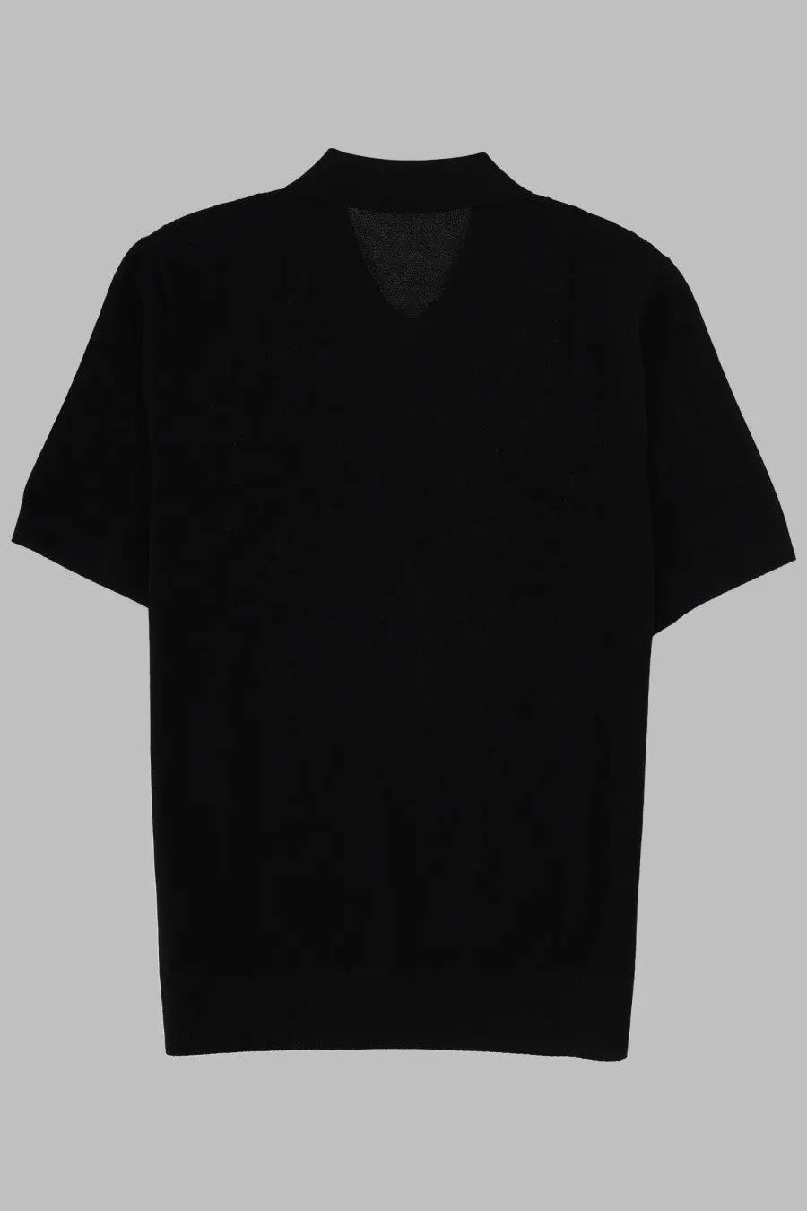 Black short-sleeved knit top with crew neckline from fred perry men’s polo in maglia con black