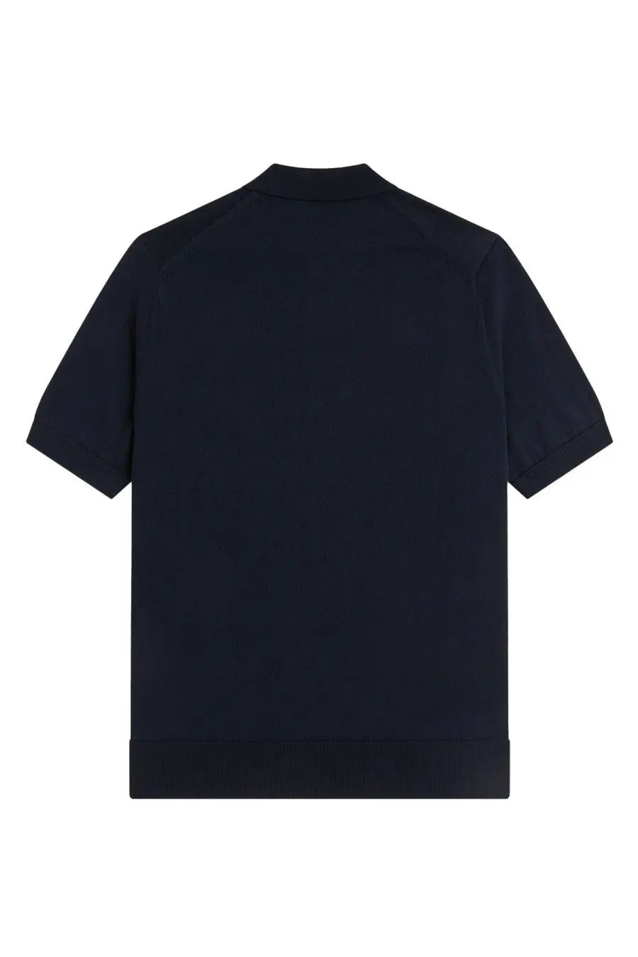 Fred perry men’s black short-sleeved polo shirt with ribbed collar and hem in maglia di cotone blue cotton material