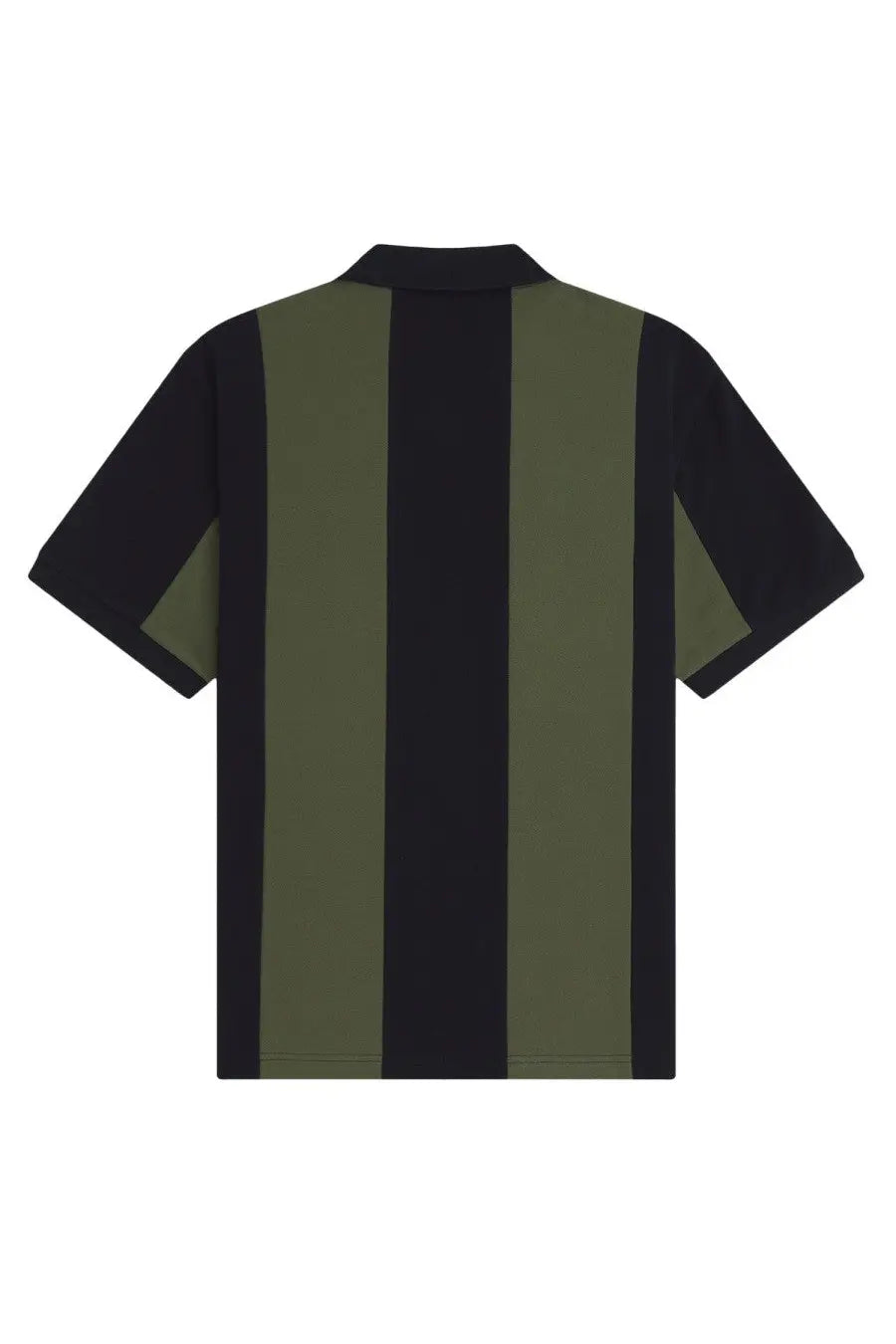 Fred Perry men’s polo Meyba in olive and black vertical stripes short-sleeved cotton shirt