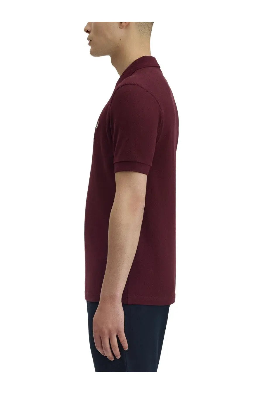 Fred Perry men’s red polo shirt with classic collar short sleeves and small embroidered chest logo
