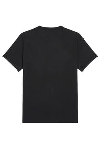 Black short-sleeved crew neck cotton t-shirt with ringer collar by fred perry for men