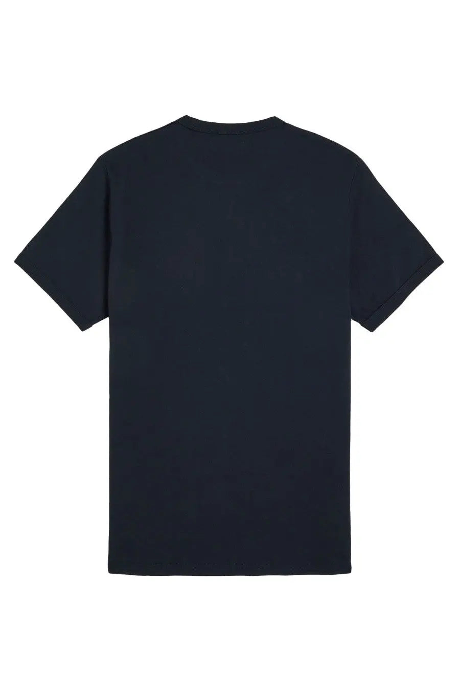 Fred Perry men’s black short-sleeved crew neck t-shirt with blue ringer detail for casual wear