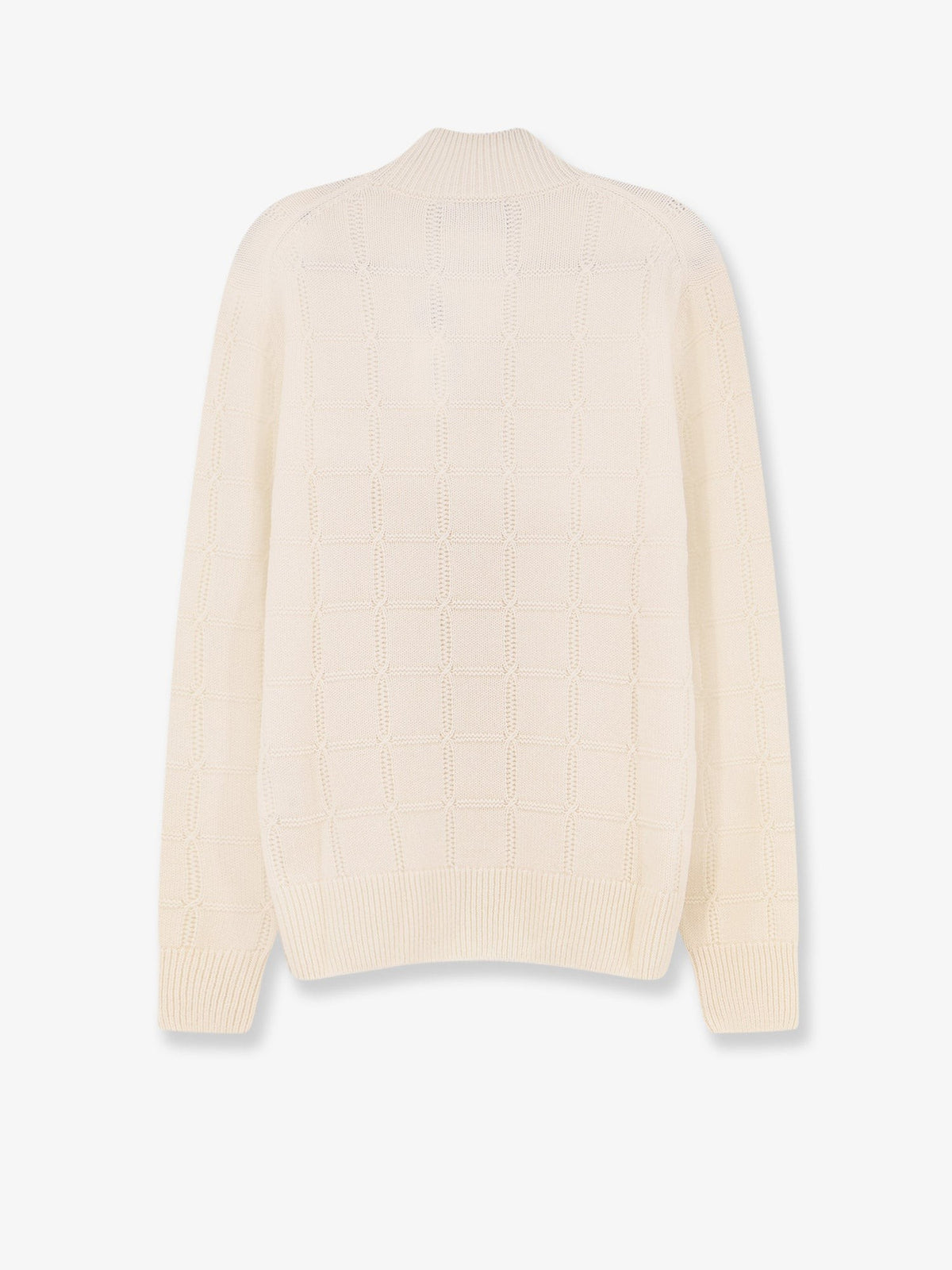BOSS Men's Fredo Wool and Cashmere Sweater White