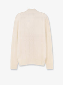 BOSS Men's Fredo Wool and Cashmere Sweater White