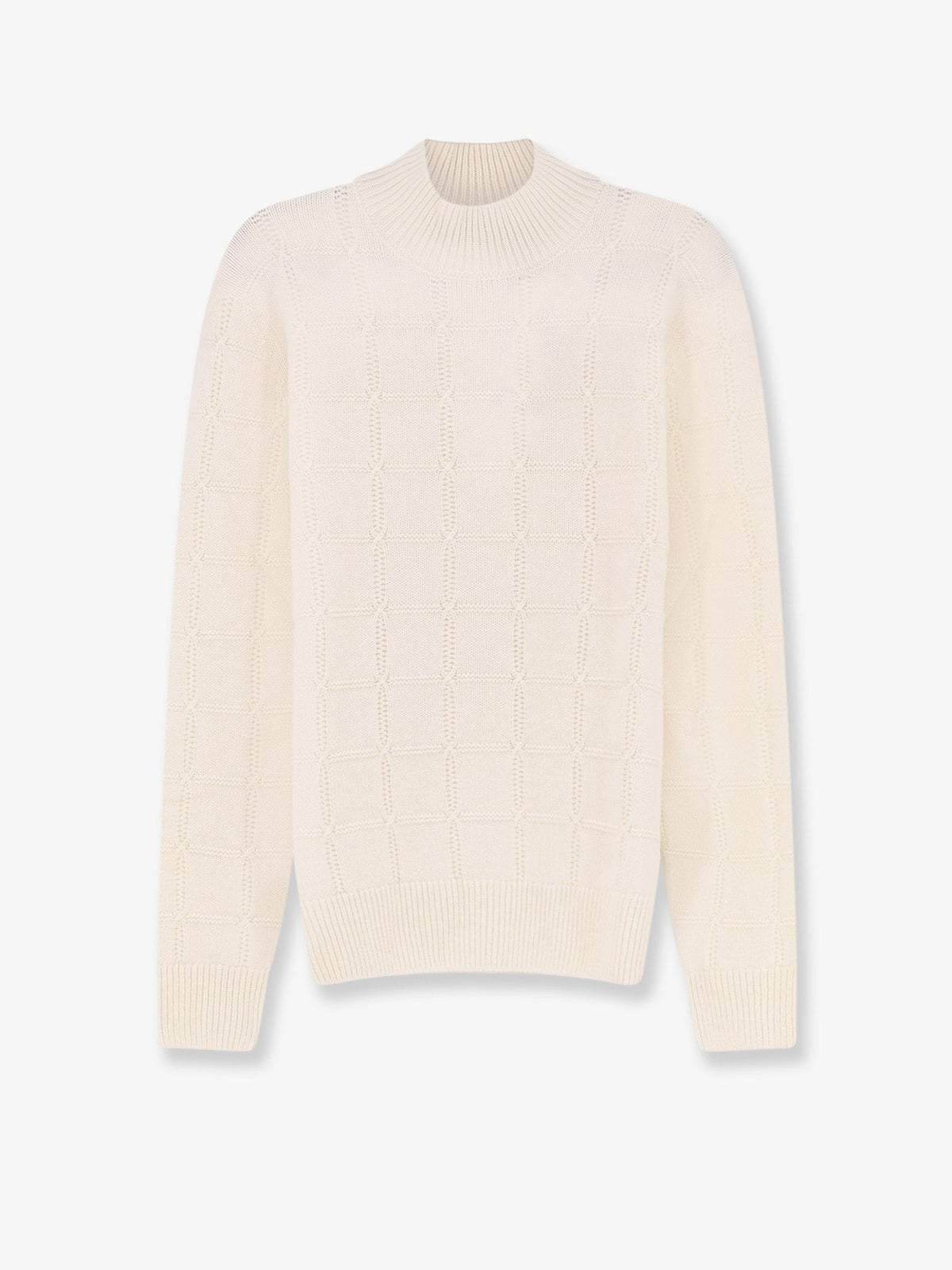 BOSS Men's Fredo Wool and Cashmere Sweater White
