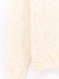 BOSS Men's Fredo Wool and Cashmere Sweater White
