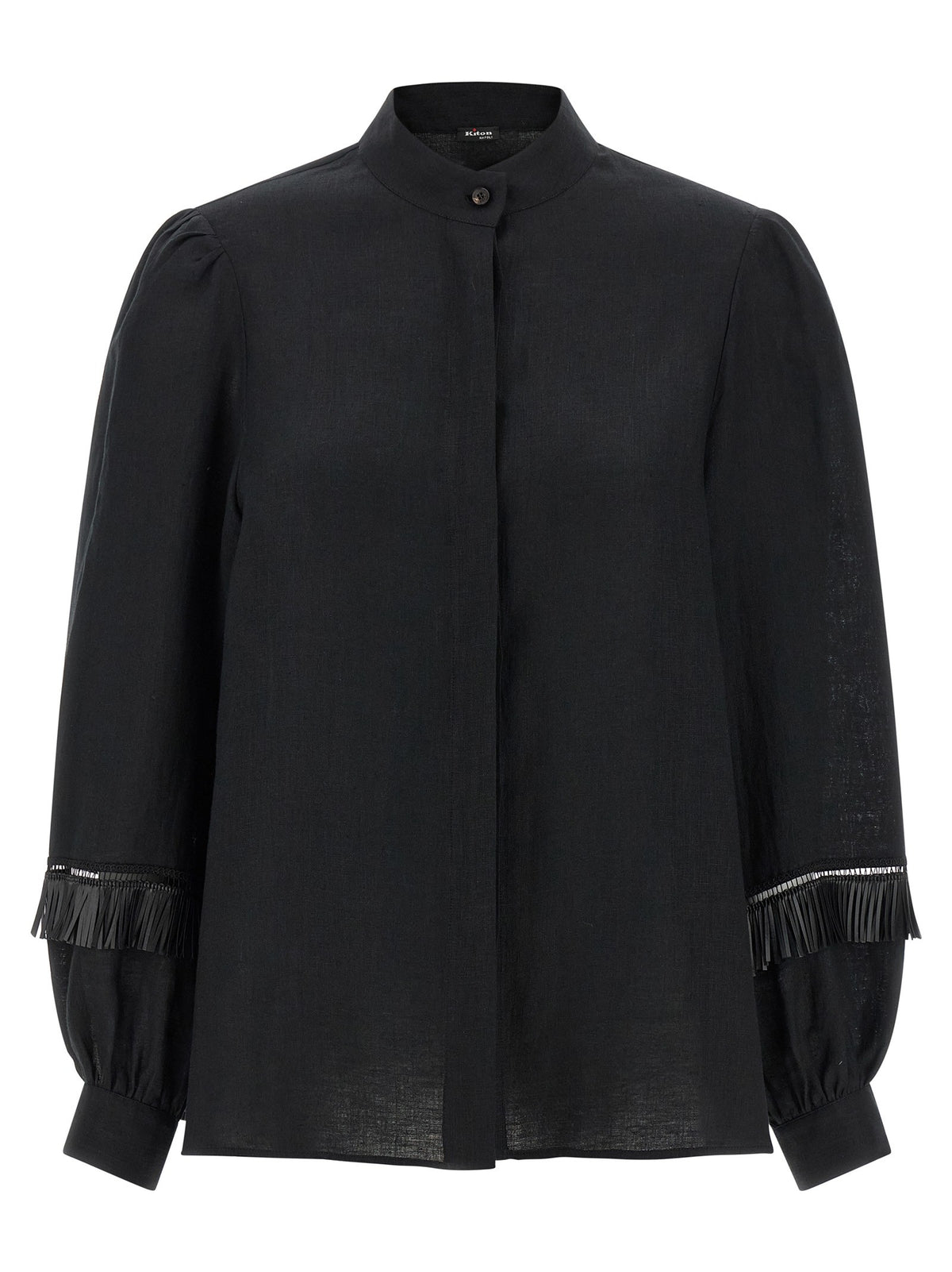 Kiton Fringed Shirt Black