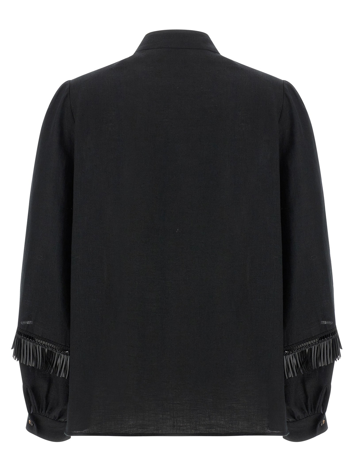 Kiton Fringed Shirt Black