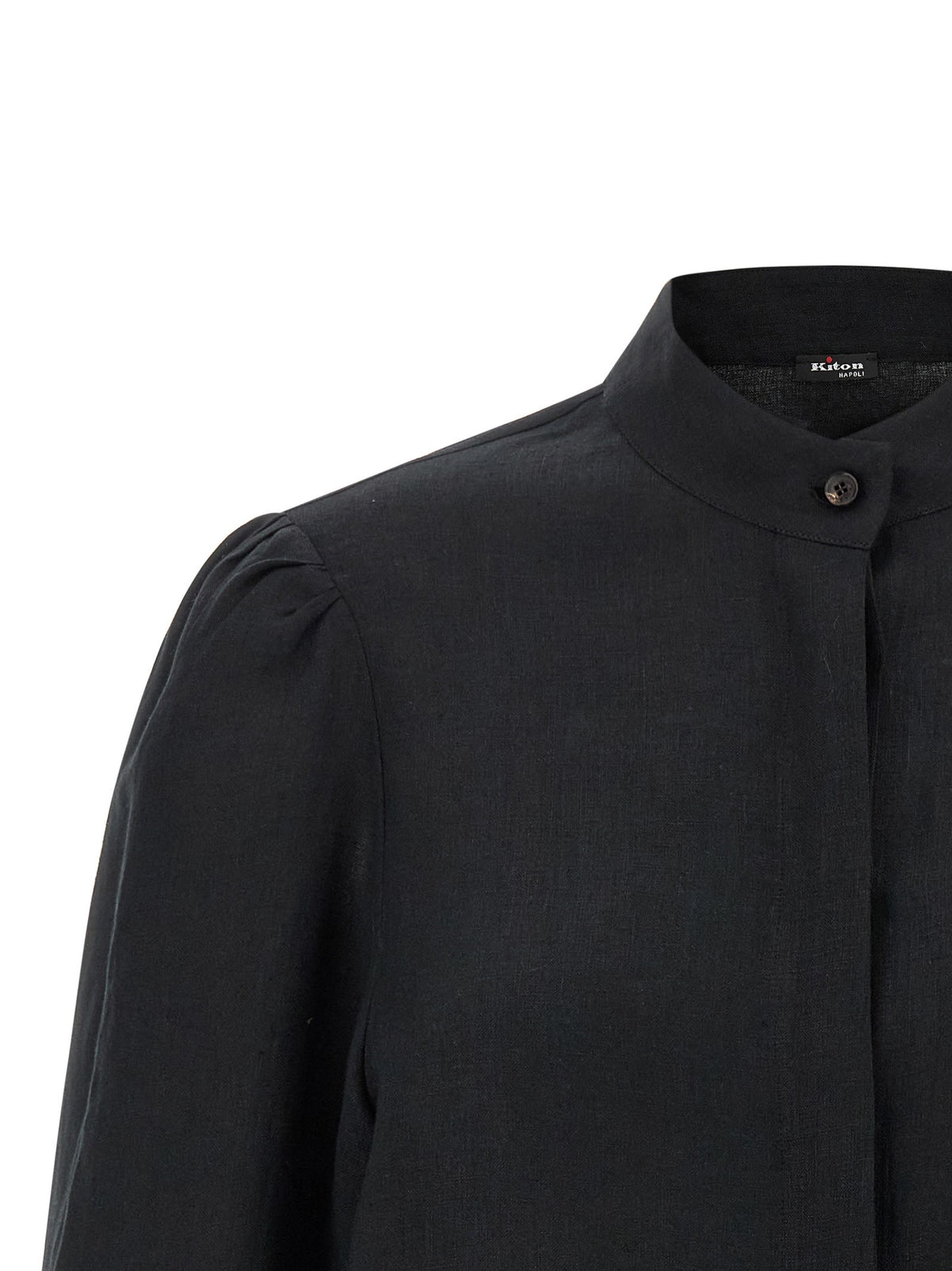 Kiton Fringed Shirt Black