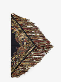 ETRO Women's Fringed Silk Shawl Black