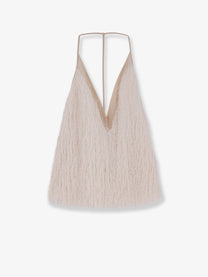 Alysi Women's Fringed Top Meringa