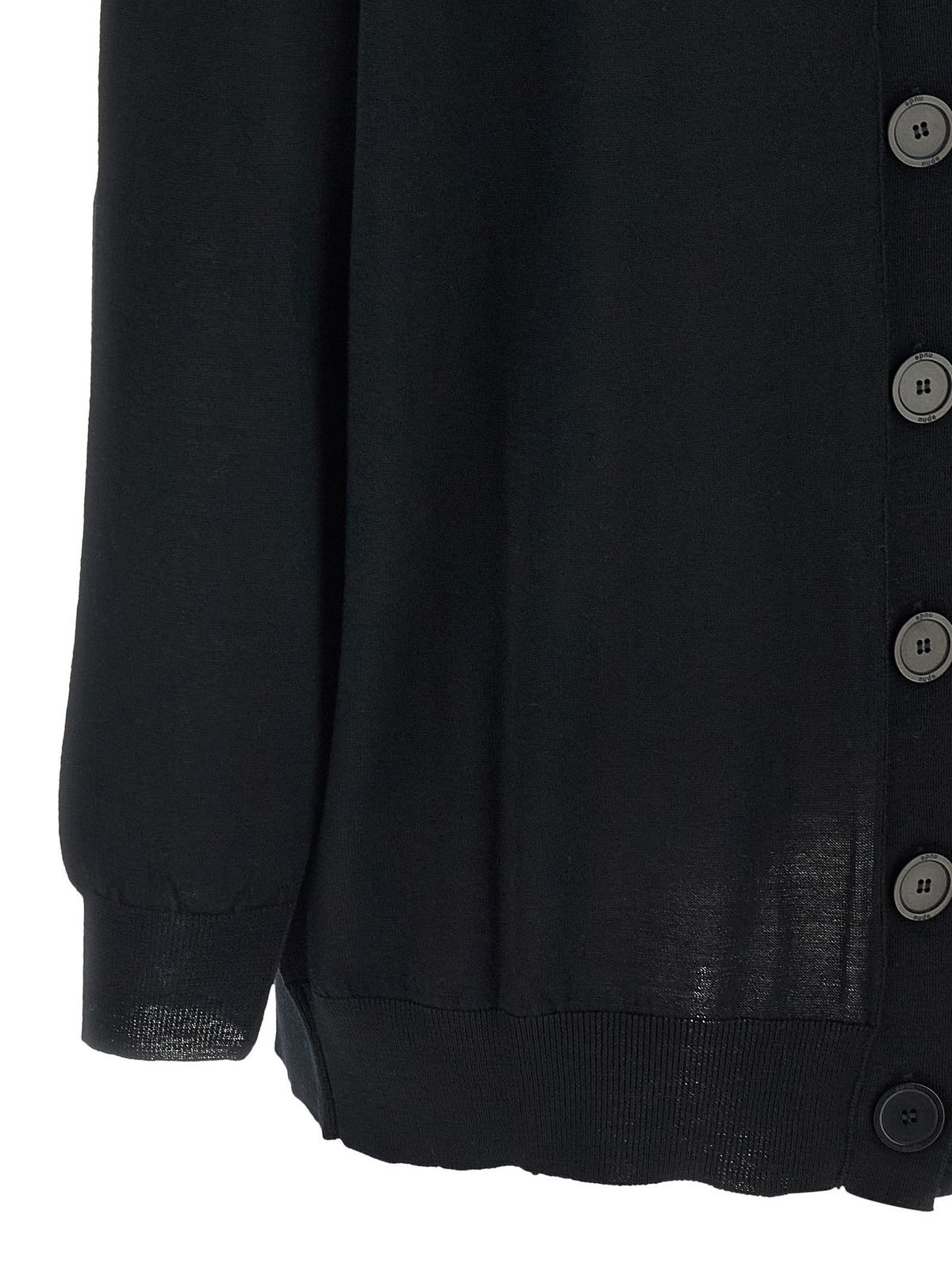 Nude Lucy Front Back Cardigan Black