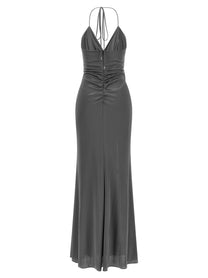 Pinko Front Knot Dress Grey