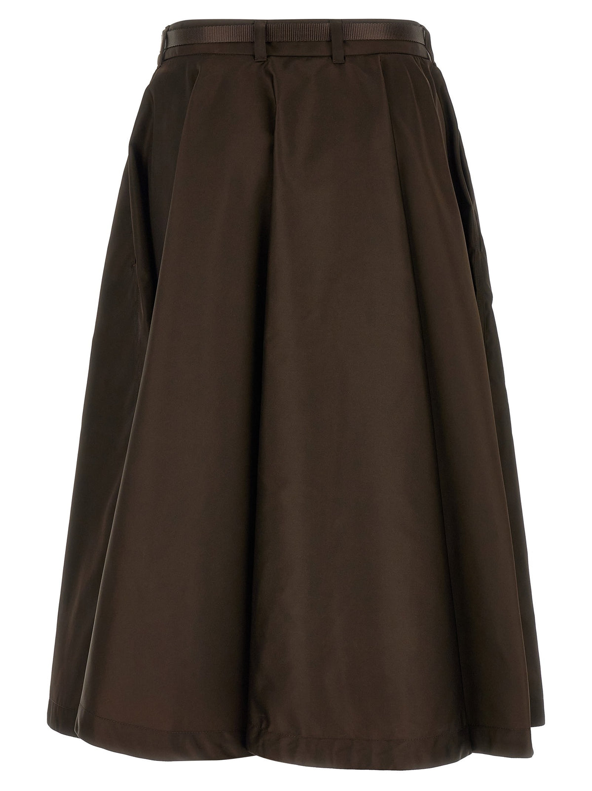 PRADA Front Zip Skirt Brown