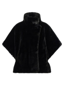 Pinko Fur Cape Black