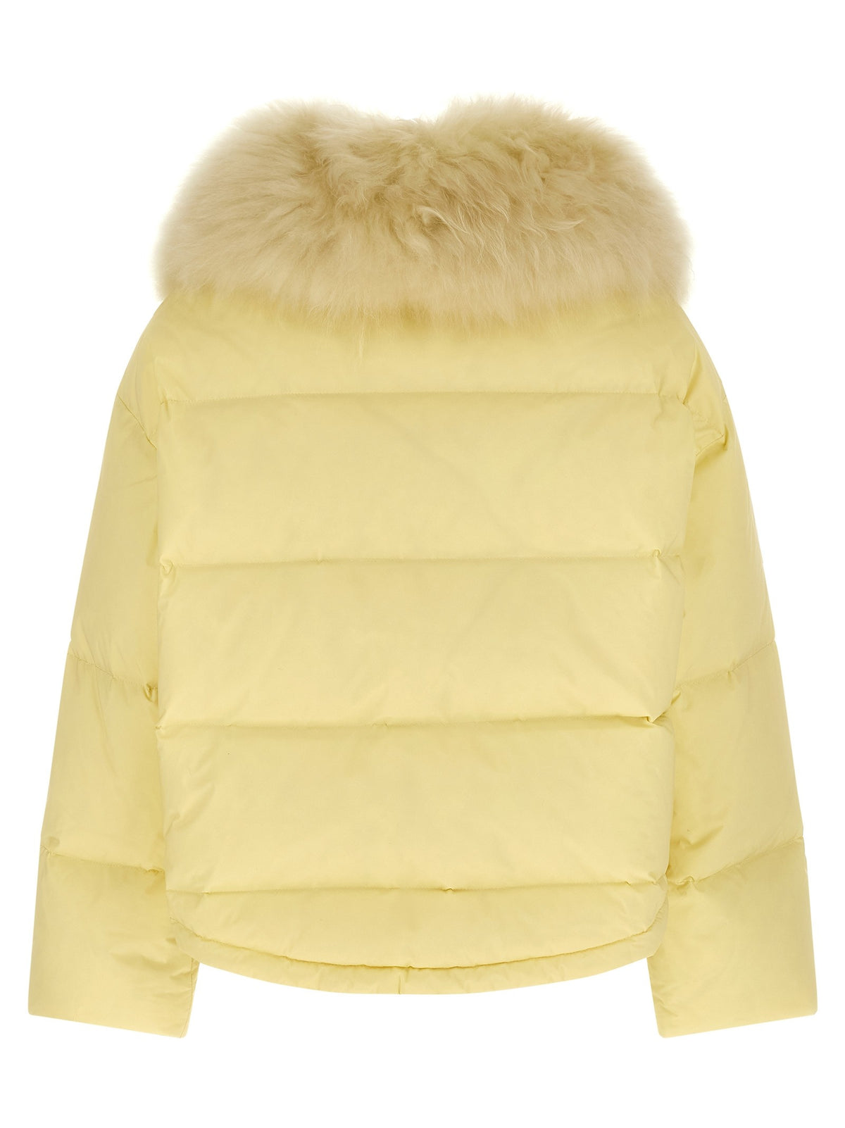 Yves Salomon Army Fur Insert Down Jacket Yellow