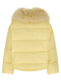 Yves Salomon Army Fur Insert Down Jacket Yellow