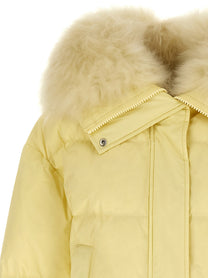 Yves Salomon Army Fur Insert Down Jacket Yellow