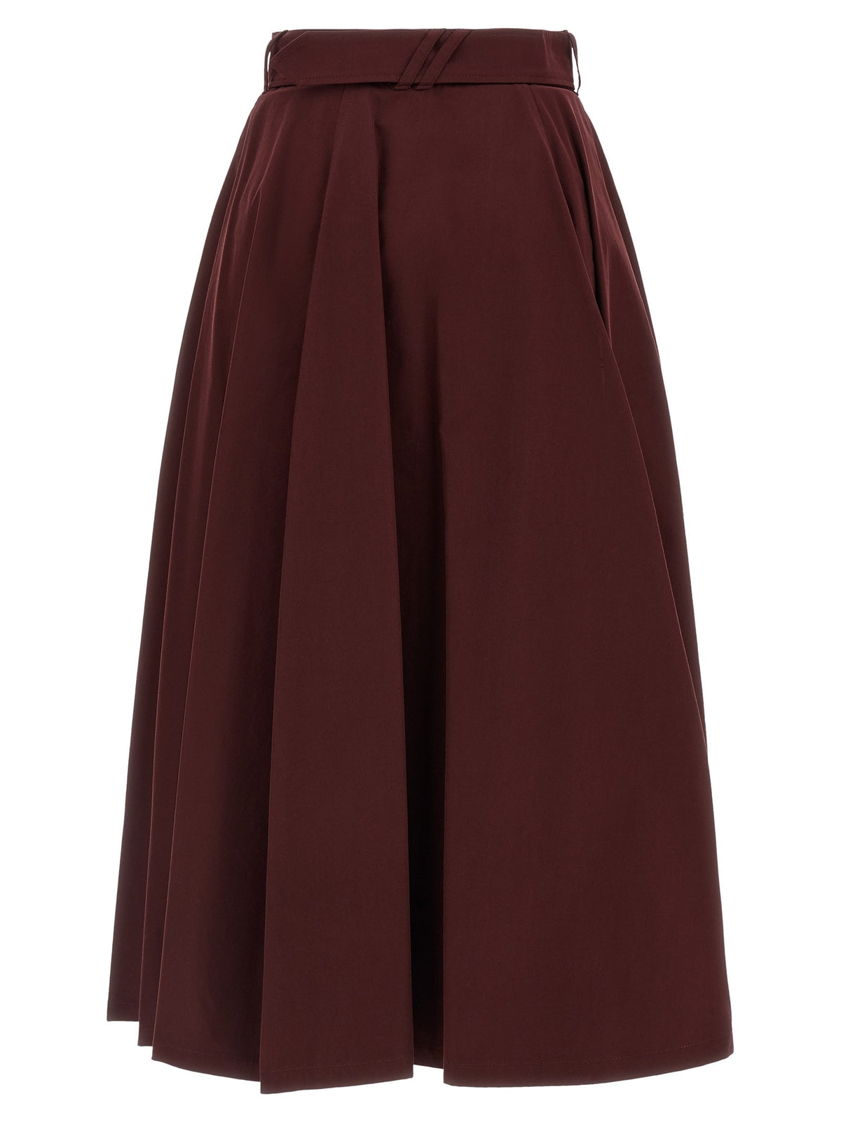 Burberry Gabardine Trench Coat Skirt Red